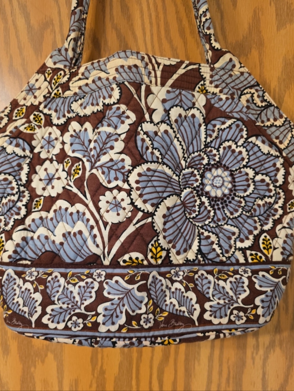 Vera Bradley Slate Blooms Bag. - Picture 2 of 7